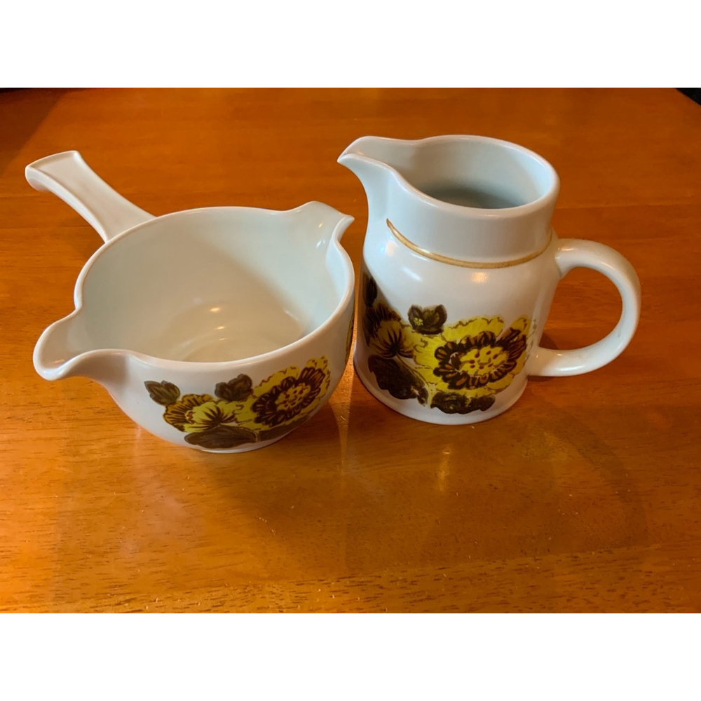Royal Doulton Forest Glen Gravy Boat and Creamer Stoneware